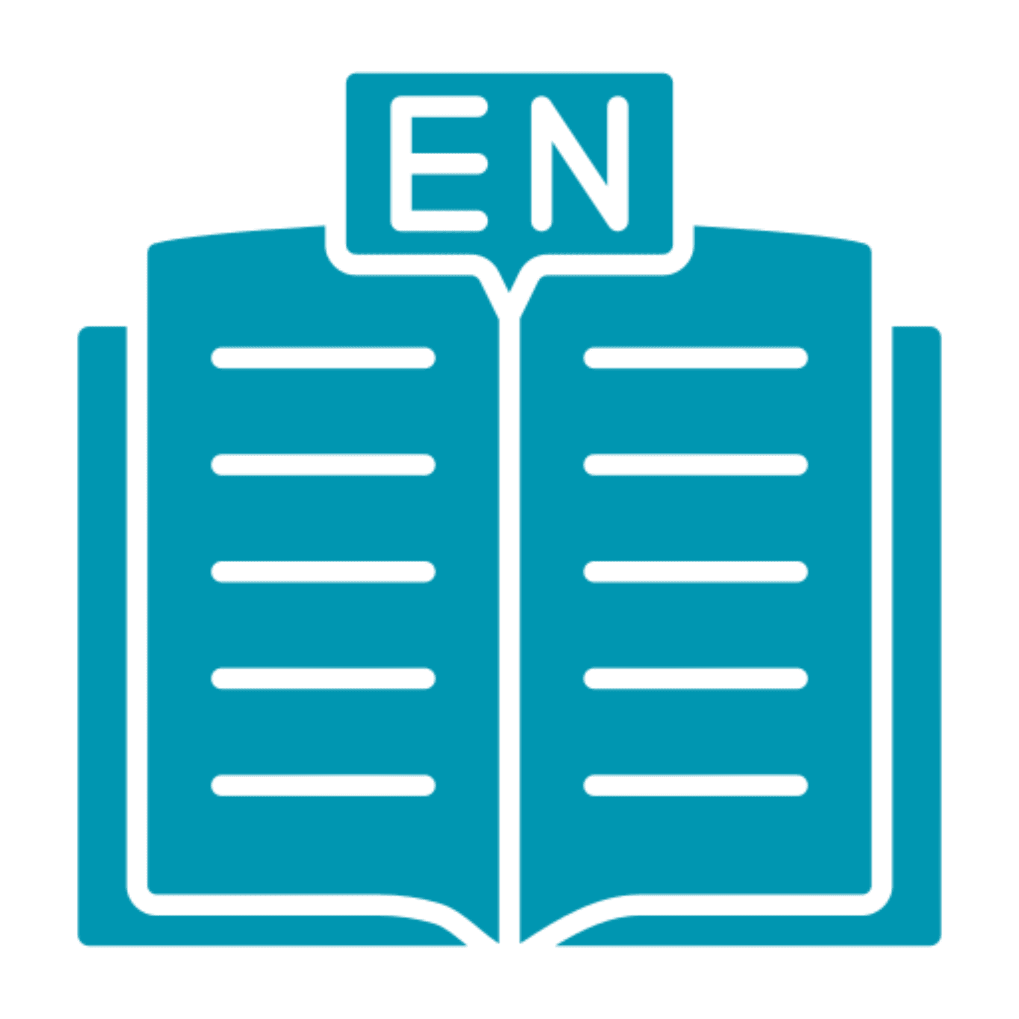 English language book icon