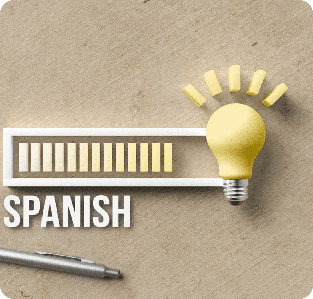 Spanish language progress concept